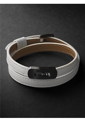 Messika - DLC-Coated Titanium and Leather Bracelet - Men - White - L