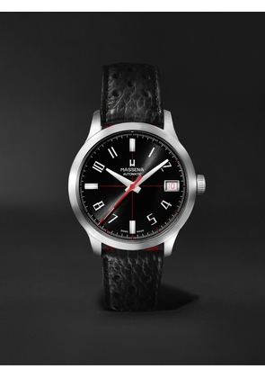 Massena LAB - Dato-Racer Limited Edition Automatic 40mm Stainless Steel and Full-Grain Leather Watch, Ref. No. DR-001 - Men - Black