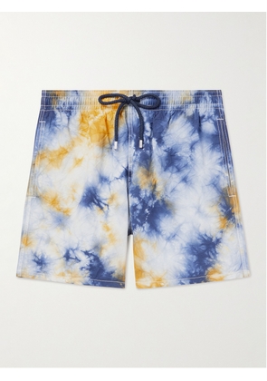 Vilebrequin - Moorea Slim-Fit Mid-Length Tie-Dyed Recycled Swim Shorts - Men - Blue - S