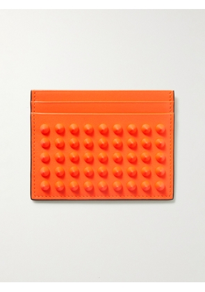 Christian Louboutin - Kios Studded Leather Cardholder - Men - Orange
