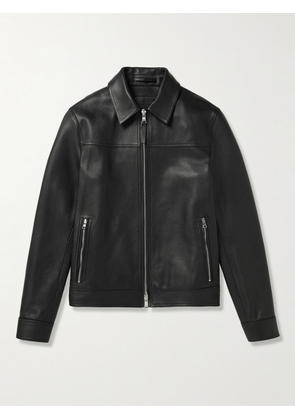 Mr P. - Full-Grain Leather Coach Jacket - Men - Black - XS