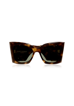 Saint Laurent - Blaze Oversized Cat-Eye Acetate Sunglasses - Brown - OS - Moda Operandi