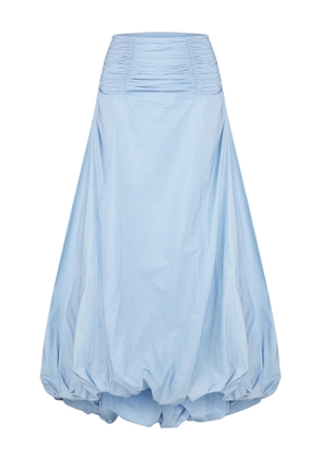 Anna October - Cheryl Ruched And Tufted Maxi Skirt - Light Blue - XS - Moda Operandi