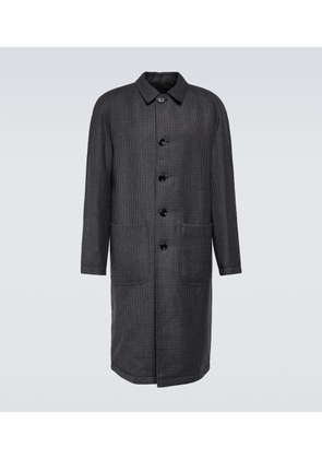 Lardini Single-breasted checked wool jacket