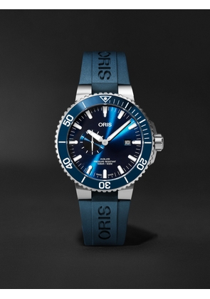 Oris - Aquis Small Second Date Automatic 45.5mm Stainless Steel and Rubber Watch, Ref. No. 01 743 7733 4155-07 4 24 69EB - Men - Blue