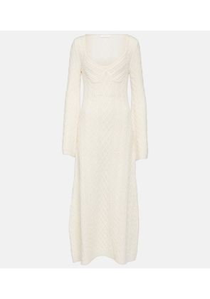 Chloé Cable-knit wool and cashmere midi dress