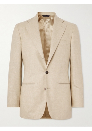 Saman Amel - Slim-Fit Unstructured Silk and Cashmere-Blend Blazer - Men - Neutrals - IT 46
