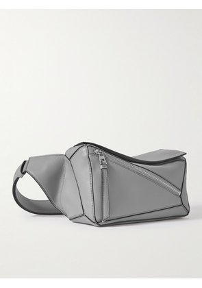 LOEWE - Puzzle Small Leather Belt Bag - Men - Gray