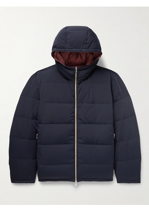 Brunello Cucinelli - Reversible Quilted Shell Hooded Down Jacket - Men - Blue - S