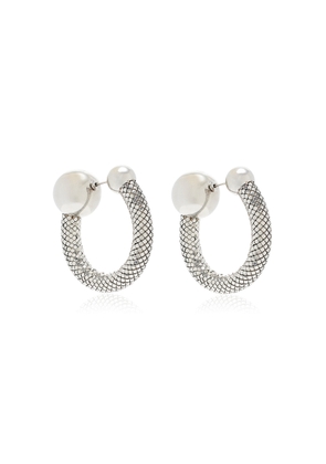 Rabanne - Tube Silver-Tone Hoop Earrings - Silver - OS - Moda Operandi - Gifts For Her