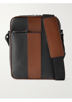 Serapian - Stepan 72 Leather-Trimmed Logo-Embossed Coated-Canvas Messenger Bag - Men - Black