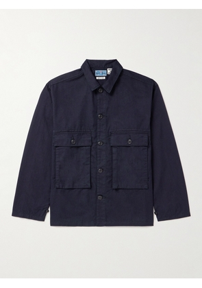 Blue Blue Japan - Indigo-Dyed Cotton-Blend Cargo Shirt - Men - Blue - S