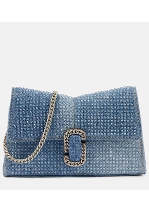 Marc Jacobs Crystal-embellished wallet on chain