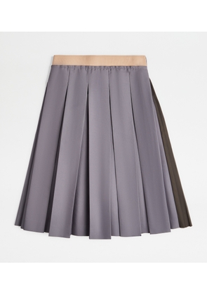 Tod's - Pleated Skirt, BLACK,GREY, 38 - Skirts