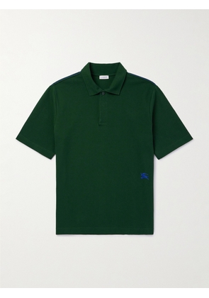 Burberry - Logo-Embroidered Cotton-Piqué Polo Shirt - Men - Green - XS