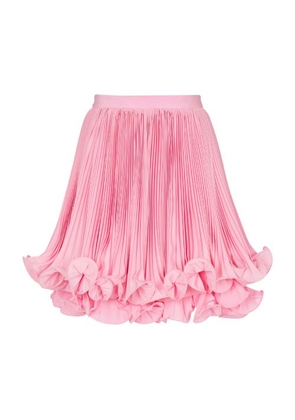 Pleated frilled skirt