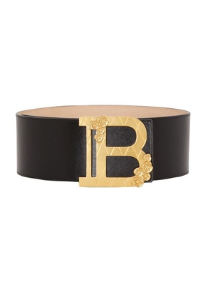 B-Belt wide calfskin leather belt