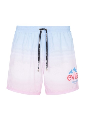 BALMAIN x EVIAN color gradient swim shorts
