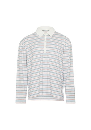 Rugby long sleeve stripped polo