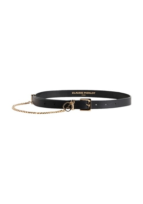 Leather belt with chain