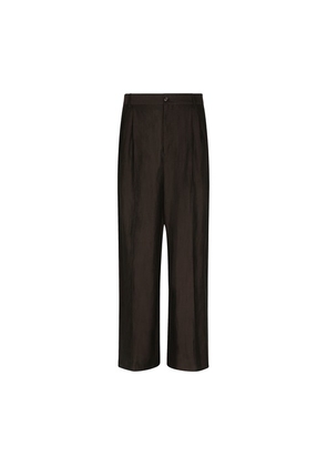 Tailored viscose and linen pants