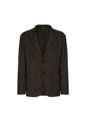 Prince Of Wales Jersey Single-Breasted Jacket