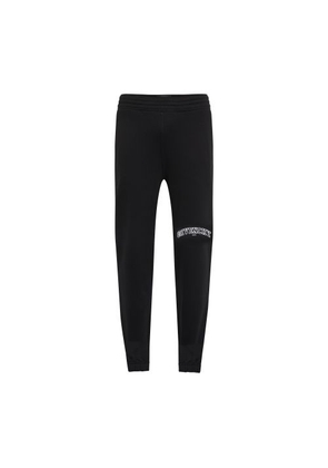 Slim-fit jogger pants in embroidered fleece
