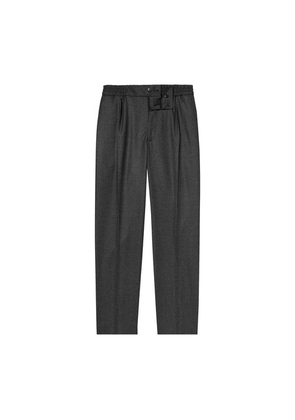 Wool flannel elasticated trousers