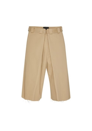 Extra wide chino bermuda shorts in canvas