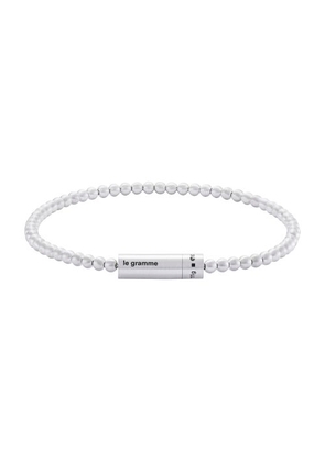 Brushed Sterling silver beads bracelet 11g