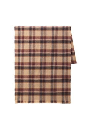 Plaid Scarf in A Wool and Cashmere Blend