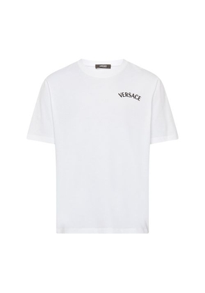Versace embroidery jersey T-shirt with stamp print