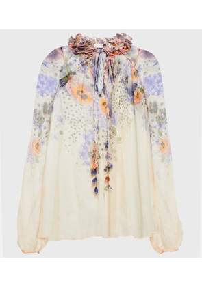 Zimmermann Tama floral silk blouse