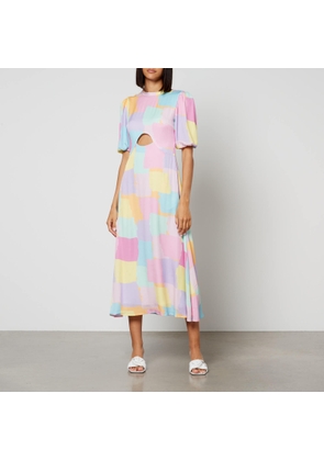 Olivia Rubin Charlie Printed Jersey Midi Dress - UK 8