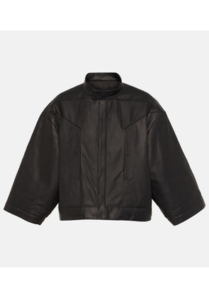 Rick Owens Cropped leather jacket