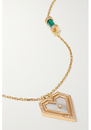 L’Atelier Nawbar - Super Heart 18-karat Rose Gold Multi-stone Necklace - One size