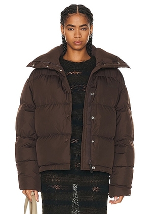Acne Studios Puffer Jacket in Coffee Brown - Chocolate. Size 42 (also in 40).