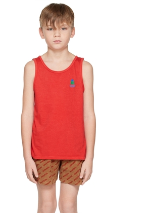 Weekend House Kids Kids Red Embroidered Tank Top