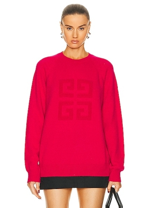 Givenchy Logo Sweater in Cyclamen - Fuchsia. Size XS (also in ).