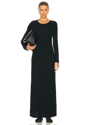 LESET Lauren Long Sleeve Maxi Dress in Black - Black. Size S (also in L, XS).