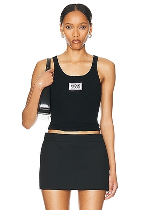 Moschino Jeans Tank Top in Black - Black. Size L (also in M, S, XS).