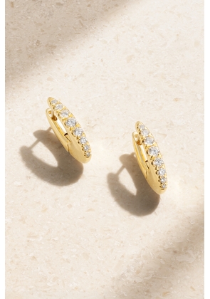 Melissa Kaye - Lulu Small 18-karat Gold Diamond Hoop Earrings - One size