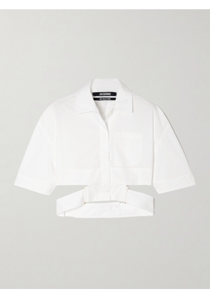 Jacquemus - Cutout Cotton-blend Shirt - White - FR32,FR34,FR36,FR38,FR40,FR42,FR44