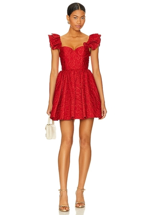 Alice + Olivia Bina Mini Dress in Red. Size 14.
