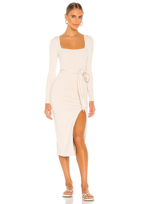 Lovers and Friends Sariah Midi Dress in Cream. Size M, S, XL, XS.