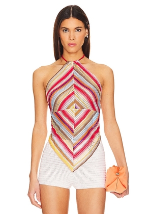 Missoni Halter Top in Red. Size M.