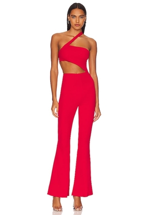 superdown Emilie Cut Out Jumpsuit in Red. Size M, S, XL.
