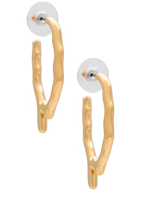 SOKO Tiriko Midi Drip Hoop Earrings in Metallic Gold.