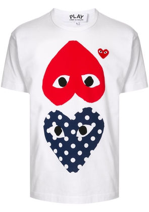 Comme Des Garçons Play heart print crew neck T-shirt - White