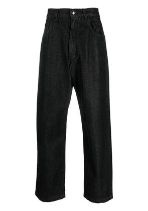 Société Anonyme embroidered-motif wide-leg jeans - Black